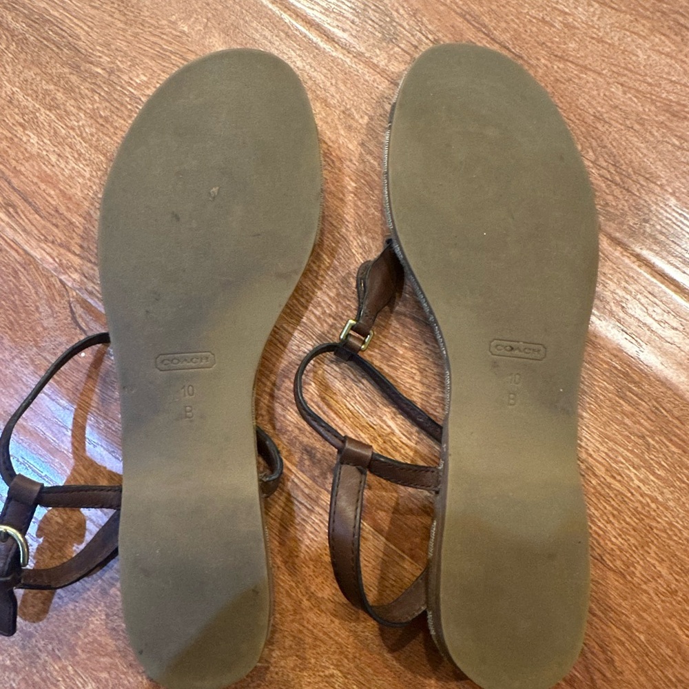 Coach Brown Patterned Sandals - image 2